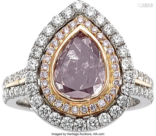 Fancy Brown-Purple Diamond, Diamond, Gold Ring