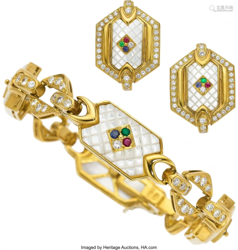 Lester Lampert Diamond, Multi-Stone, Gold Jewelr
