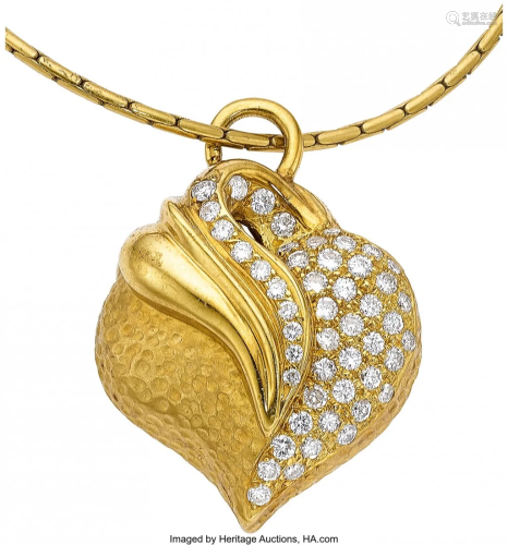 Diamond, Gold Pendant-Necklace Stones