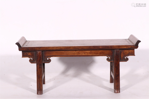 A CHINESE HUANGHUALI WOOD OFFERING TABLE
