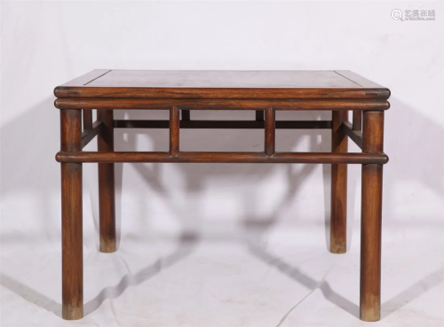 A CHINESE HUANGHUALI WOOD SQUARE TABLE