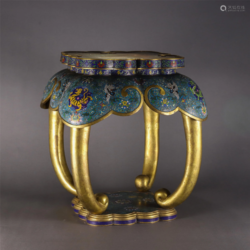 A CHINESE CLOISONNE FLOWER STAND