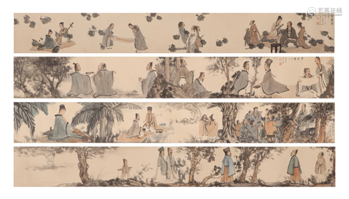 A GROUP OF FOUR CHINESE PAINTINGS OF FIGURES