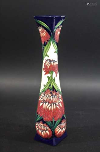 MOORCROFT LIMITED EDITION VASE - FLORIAN TWIST a large slend...