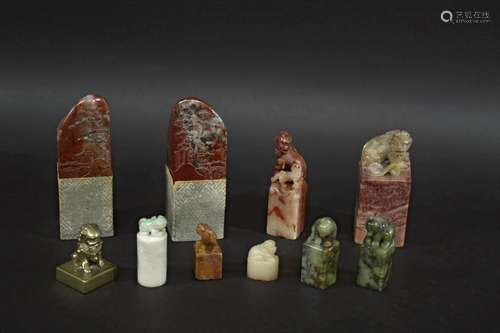 COLLECTION OF CHINESE SEALS late Qing Dynasty, comprising a ...