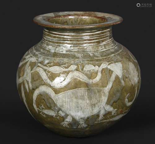 LARGE ABUJA STUDIO POTTERY WATER POT - LADI KWALI (1925-1984...