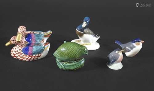 ROYAL WORCESTER QUAIL an unusual model of a quail on a nest,...