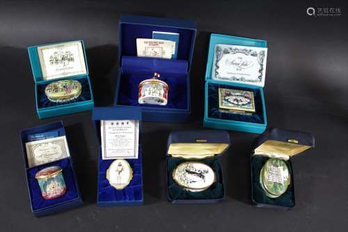 HALCYON DAYS & BILSTON AND BATTERSEA ENAMEL BOXES including ...