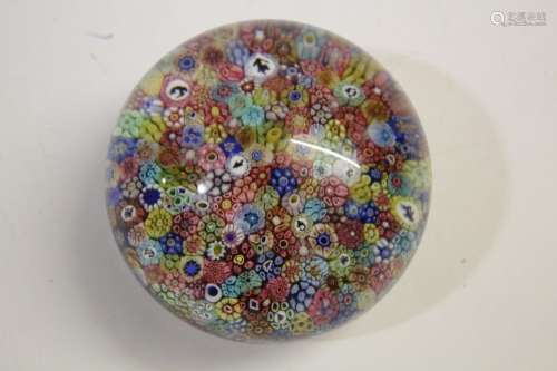 BACCARAT PAPERWEIGHT a packed millefiori cane paperweight wi...