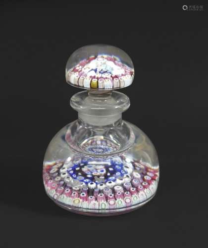 MILLEFIORI SCENT BOTTLE & STOPPER probably by Walsh Walsh or...