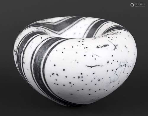 TIM ANDREWS (BORN 1960) - LARGE RAKU STUDIO POTTERY VASE a s...