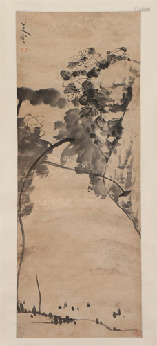 A CHINESE PAINTING OF FLOWERS