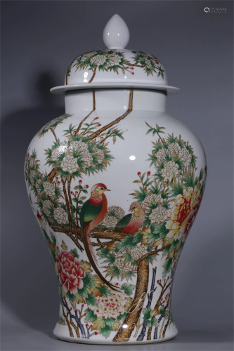 A Chinese Enamel Glazed Porcelain Jar