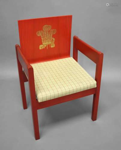 PRINCE OF WALES INVESTITURE CHAIR a 1969 chair designed by L...