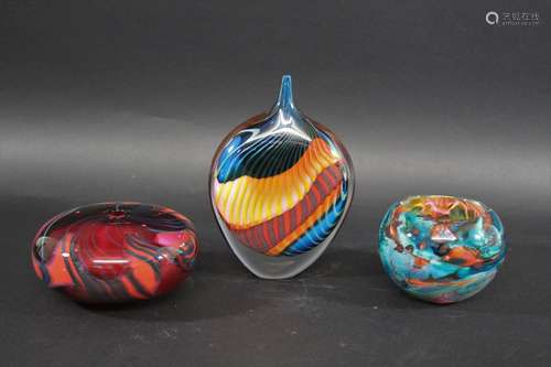 PETER LAYTON - CONTEMPORARY GLASS including a tear drop shap...