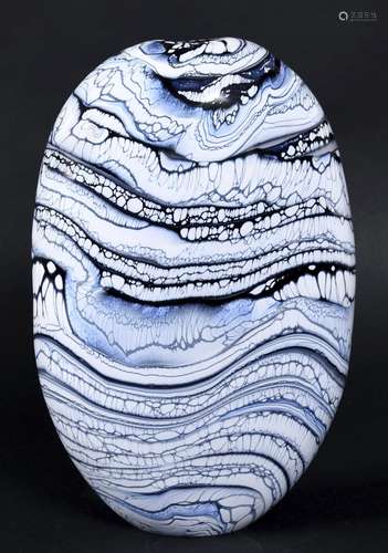 PETER LAYTON GLASS VASE - 'GLACIER' a large vase in the Glac...