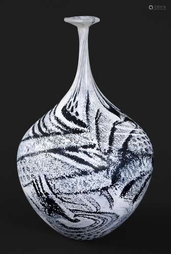 PETER LAYTON - GLASS VASE 'GLACIER' in the Glacier Stoneform...