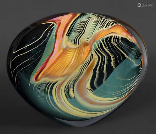 PETER LAYTON - CONTEMPORARY GLASS VASE possibly from the Gre...