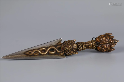 A BRONZE VAJRA 