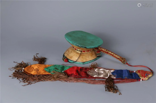 A KAPALA DRUM FOR BUDDHIST RITE
