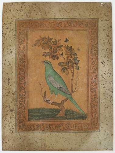 Bird on a Tree Trunk. Vintage print on cloth by Cash’s of Co...