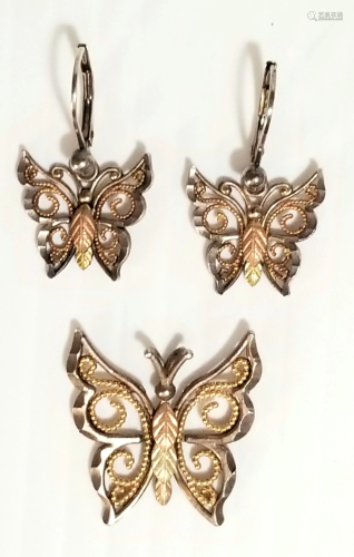 Amazing C. Coster 925 10KT Butterfly Set
