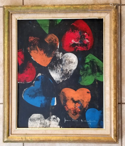 Jim Dine Broken Hearts Oil Canvas