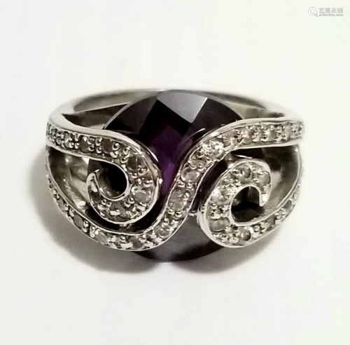 Amazing 925 Sterling Amethyst Ring