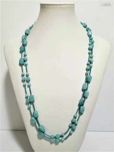 Amazing 925 Sterling Green Stone Necklace