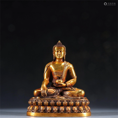 A Gilt Bronze Figure of Buddha