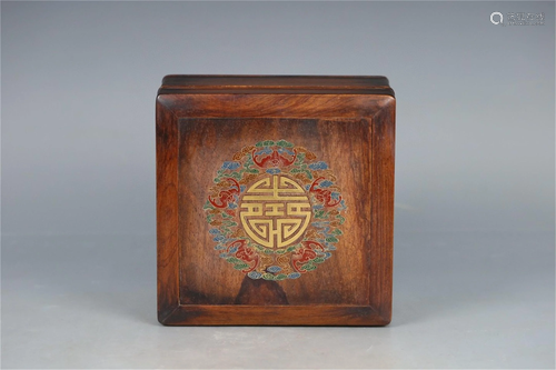 A Huanghuali Box with Cover