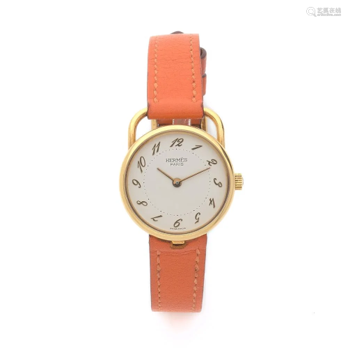 HERMES ARCEAU PM A 18K gold quartz lady's watch by