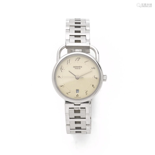 HERMES ARCEAU PM A stainless steel quartz lady's watch