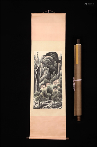 A Chinese Scroll Painting, Li Keran Mark