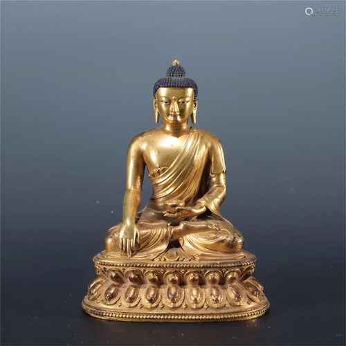 A Gilt Bronze Figure of Buddha