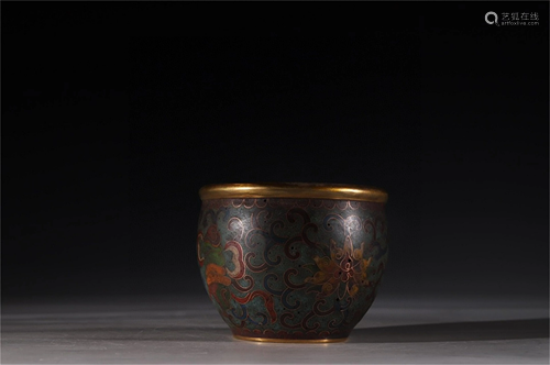 A Chinese Cloisonne Vat