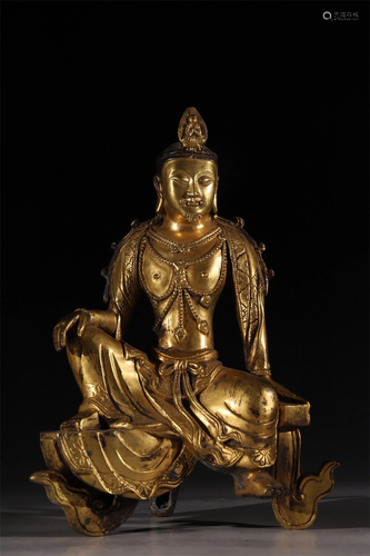 A Chinese Gilt Bronze Figure of Buddha