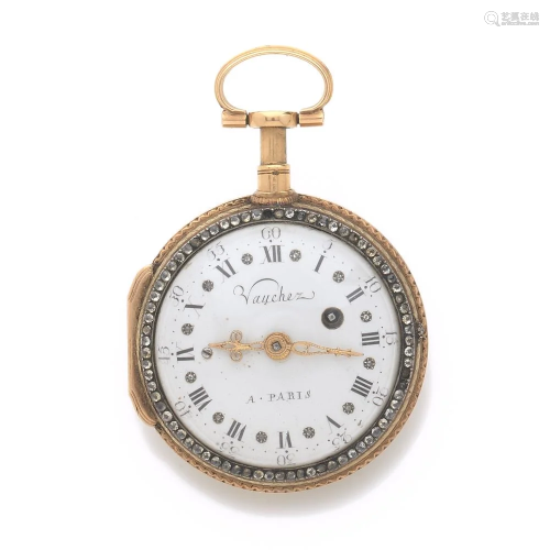 VAUCHEZ à PARIS VERS 1780 Petite montre de poche