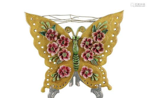 PAINTED BUTTERFLY-FORM ORNAMENT