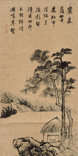 龚贤（1618-1689） 山水 立轴 水墨纸本