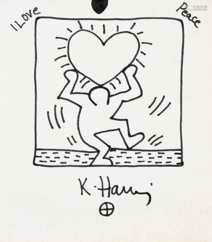 KEITH HARING I LOVE PEACE 涂鸦