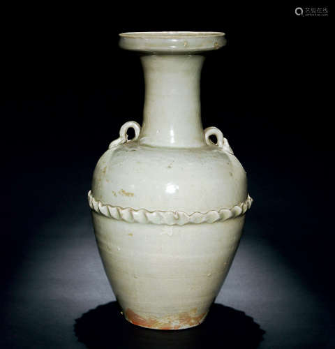 宋代（960～1279） 青瓷双耳盘口瓶