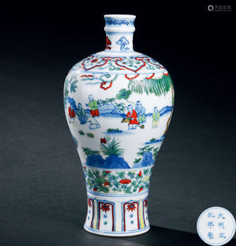 明代～清代（1368～1911） 斗彩婴戏纹梅瓶
