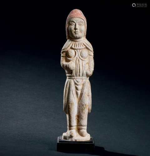 唐代（618～907） 陶加彩武人俑