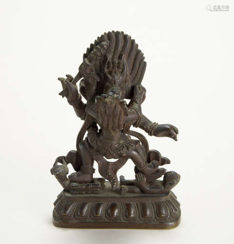 清代（1644～1911） 铜大威德金刚像