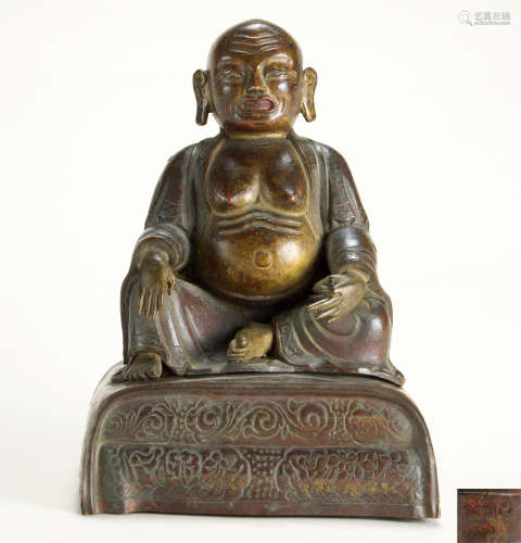 清代（1644～1911） 铜上师像