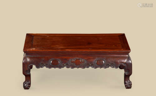 清代（1644～1911） 红木四兽足长方桌