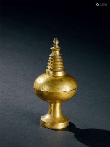 唐代（618～907） 铜鎏金舍利塔
