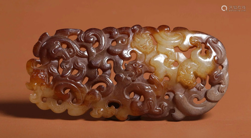 ANTIQUE JADE DRAGON PATTERN TABLET