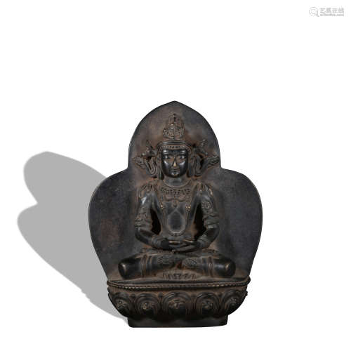 A bronze statue of Amitabha